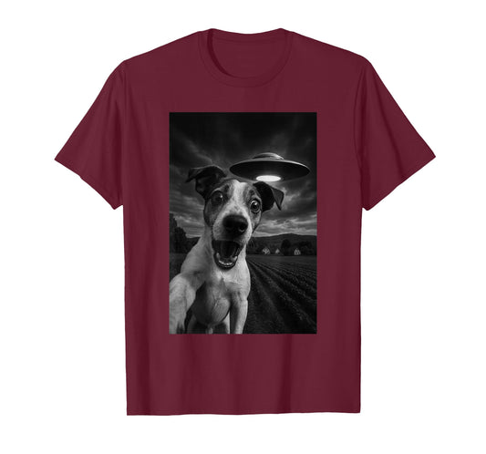 Jack Russell UFO Encounters Selfie T-Shirt