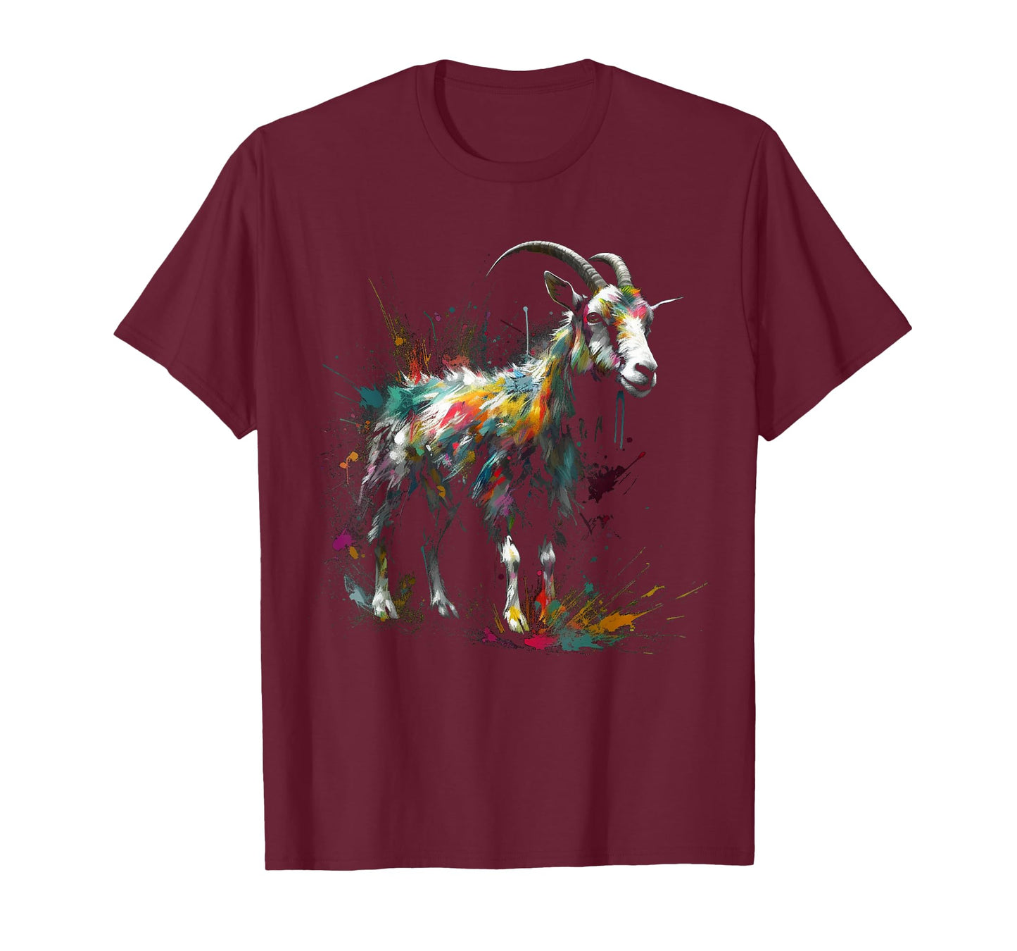 Goat art - colourful animal motif goat T-Shirt