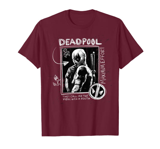 Marvel Studios Deadpool & Wolverine Maximum Effort Chalk Art T-Shirt