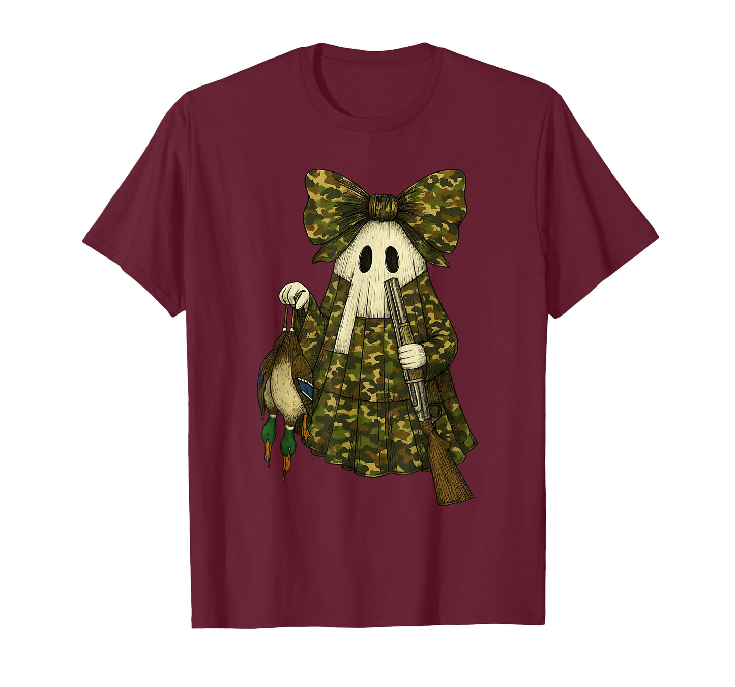 Hunting Camo Ghost Patchwork Duck Hunting Coquette T-Shirt