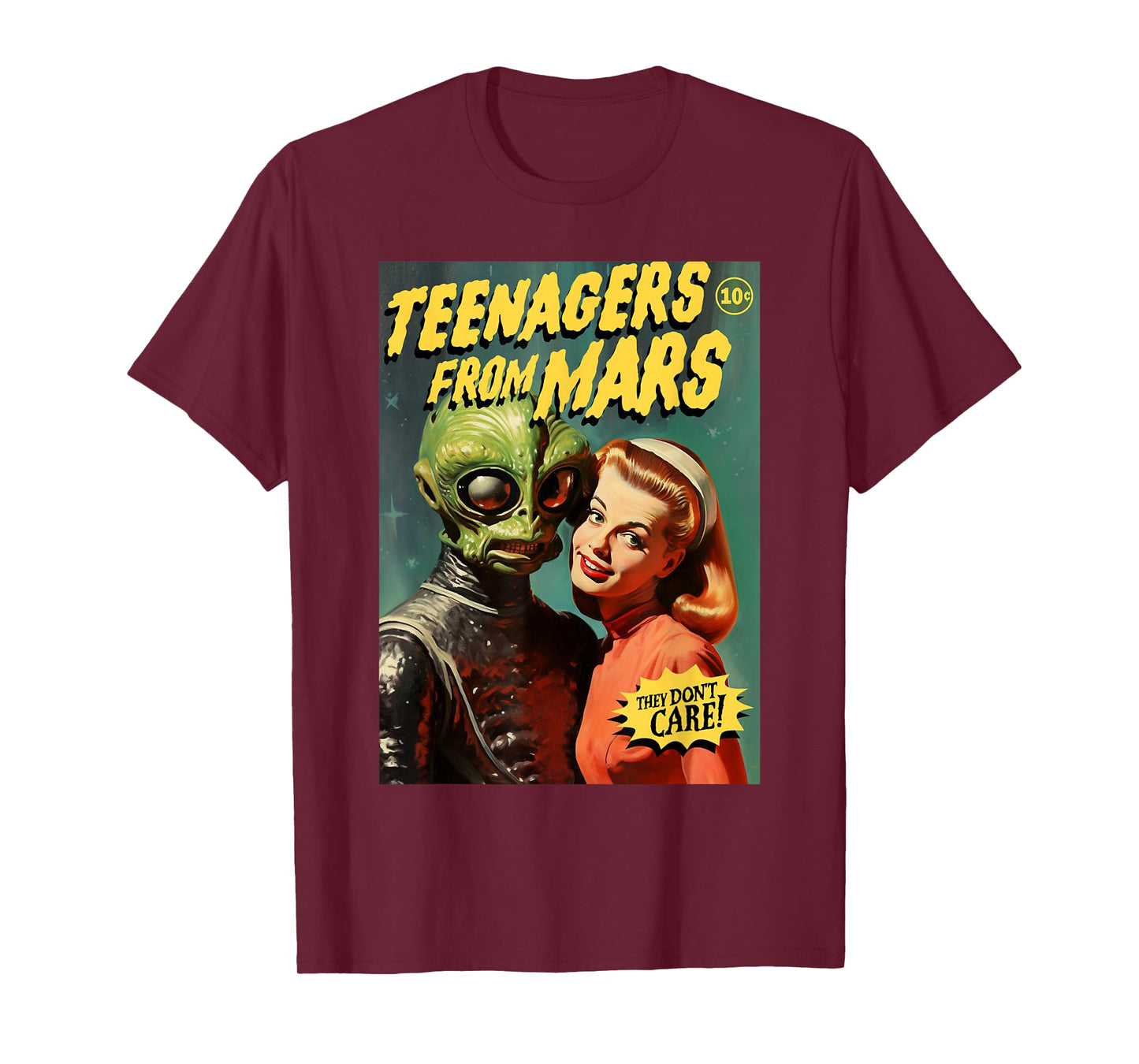 Teenagers From Mars 1950s Horror Comic Cover T-Shirt