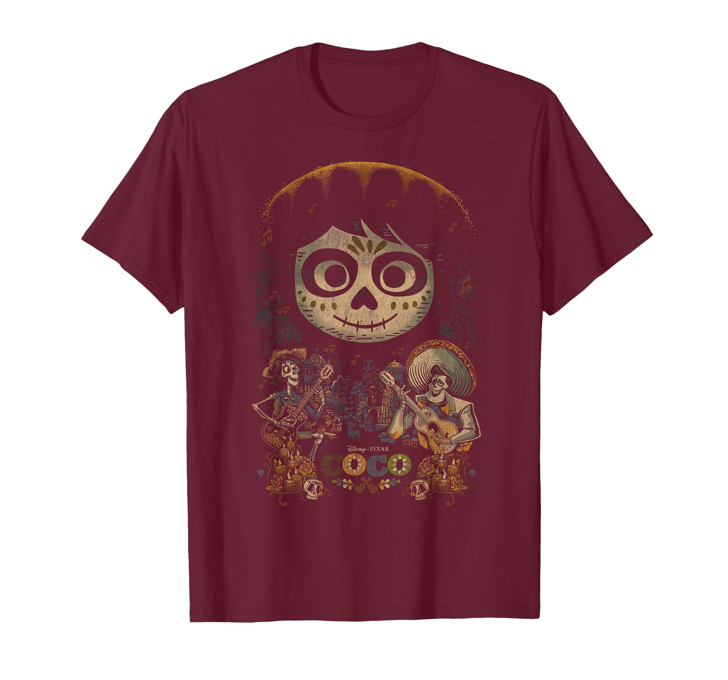 Disney Pixar Coco Miguel & Musical Scene Graphic T-Shirt T-Shirt