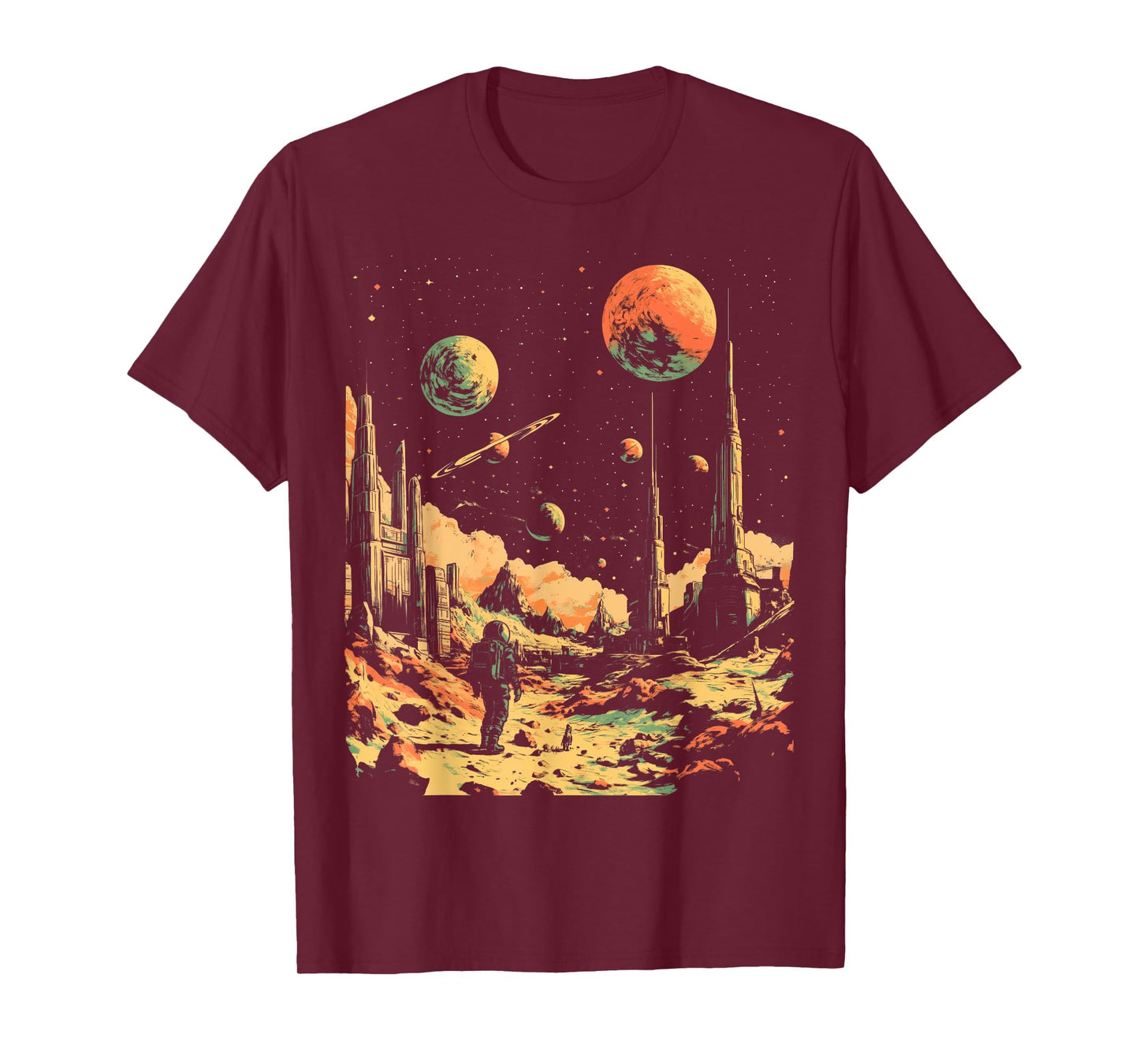 Space Galaxy Astronaut Alien Extraterrestrial UFO Sci Fi T-Shirt