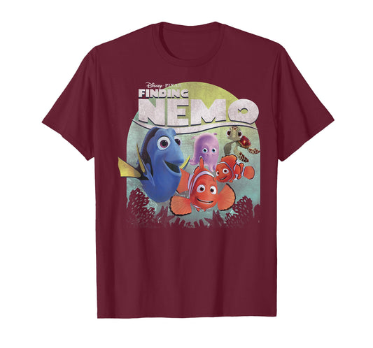 Disney Pixar Finding Nemo Group Shot Poster Graphic T-Shirt T-Shirt Small