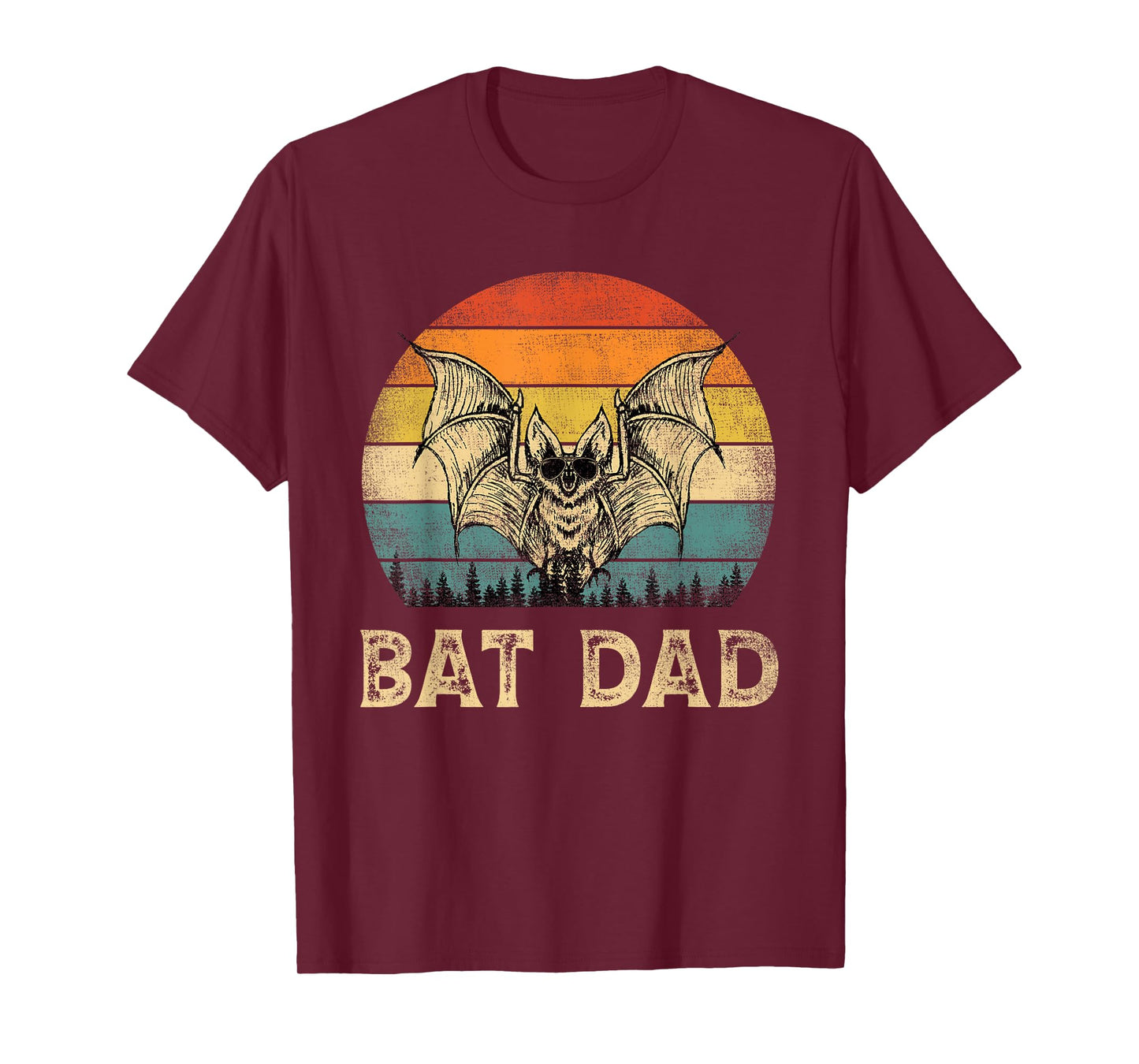 Vintage Bat Dad Bat Lovers Daddy Father's Day T-Shirt