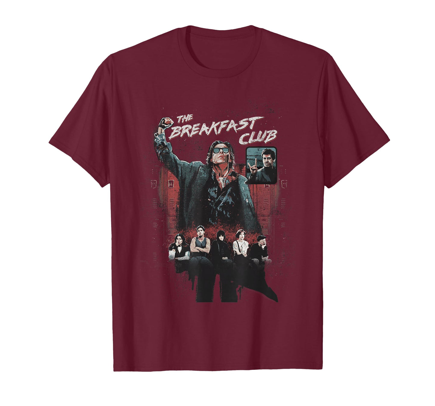 Breakfast Club Vintage Main Cast Logo Graphic T-Shirt T-Shirt