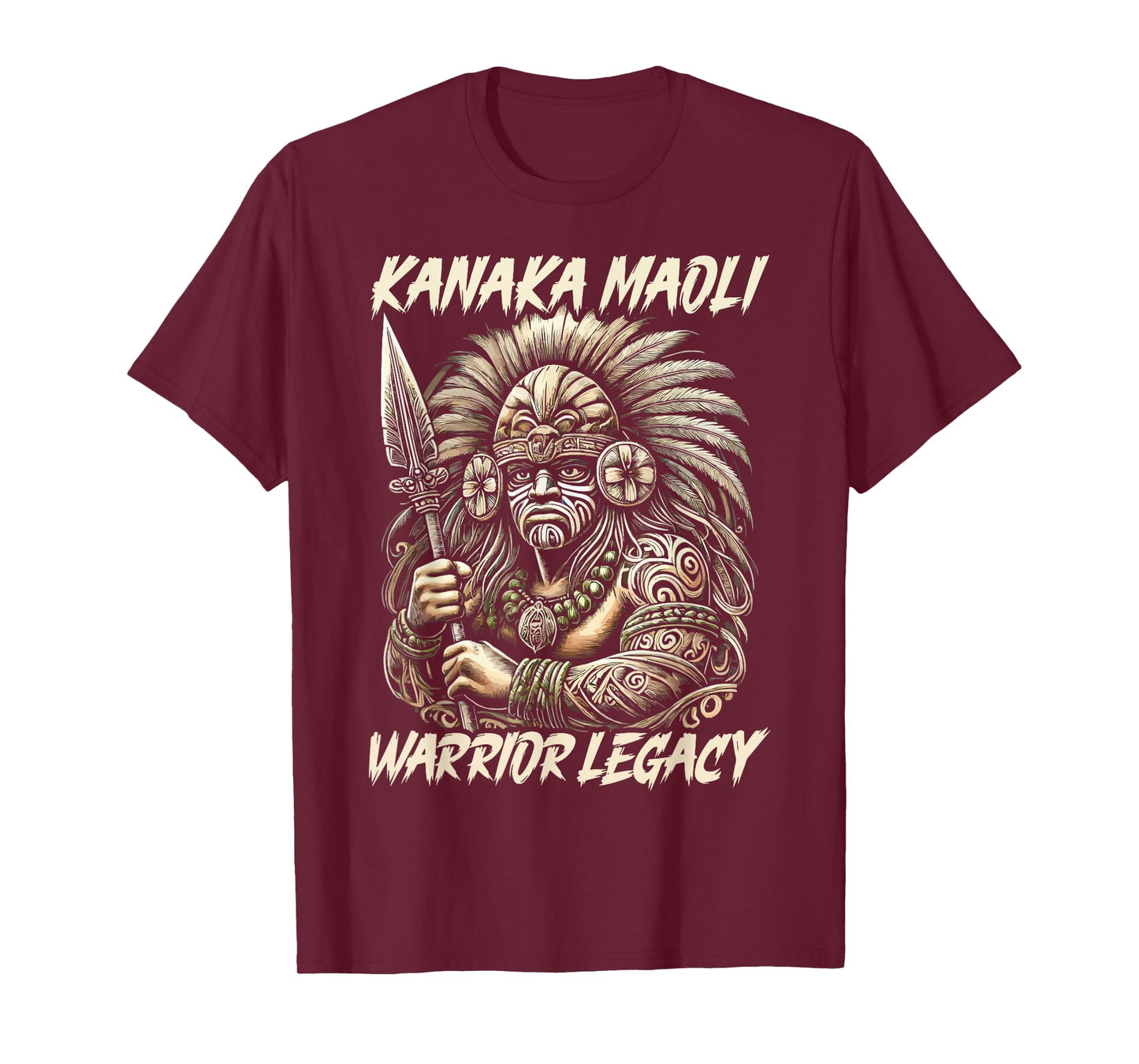 Kanaka Maoli Warrior Native Hawaiian Islands Hawaii Flag T-Shirt