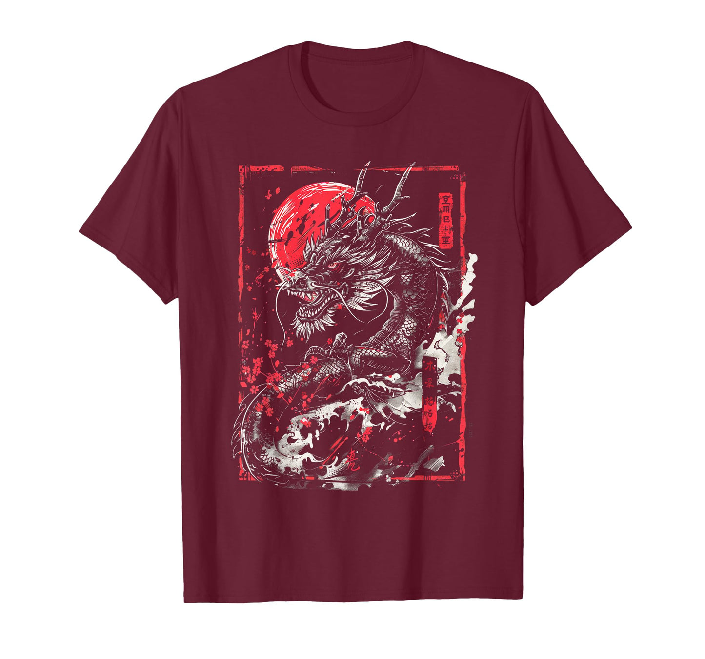 Anime Japanese Goth Cyberpunk City Dragon Art Japan Myth T-Shirt