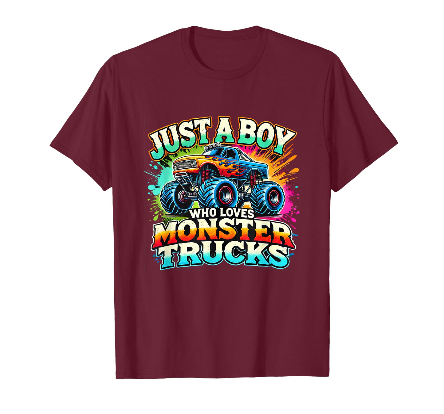 Just A Boy Who Loves Monster Trucks T-Shirt