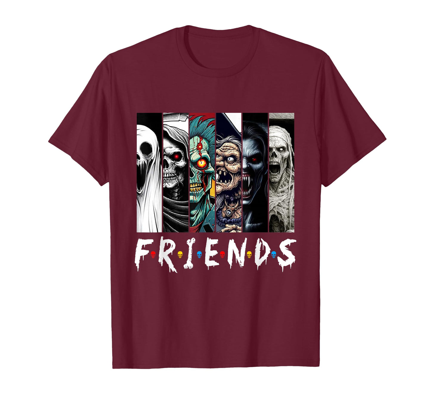 Horror Characters Friend Halloween Family Matching Scary T-Shirt
