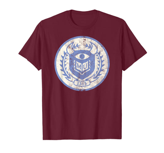 Disney Pixar Monsters University MU Vintage Emblem Logo T-Shirt