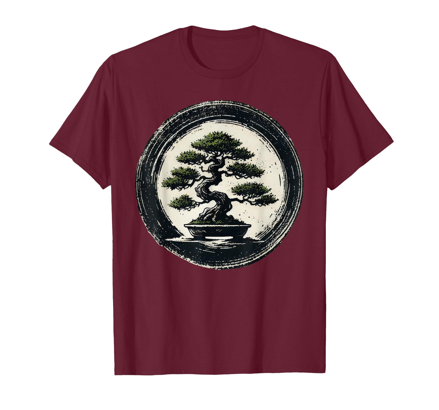Japanese Bonsai Tree Zen Enso Circle T-Shirt