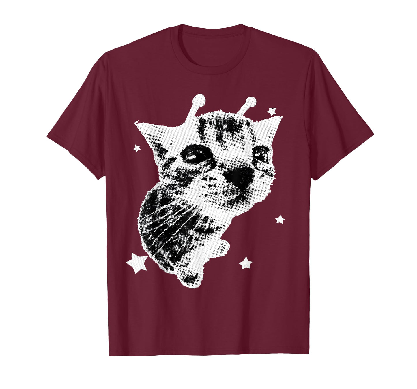 Y2K Alien Cat Meme Retro Silly Cat Vintage Kitty Funny Shirt T-Shirt