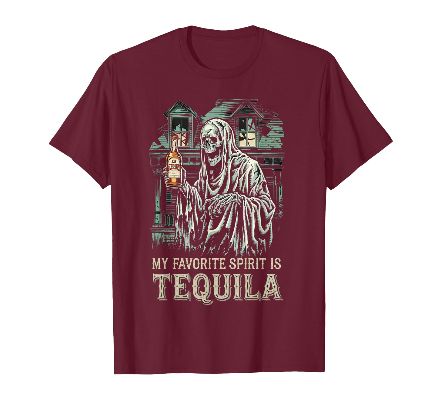 My Favorite Spirit Is Tequila Ghost Halloween Tequila T-Shirt