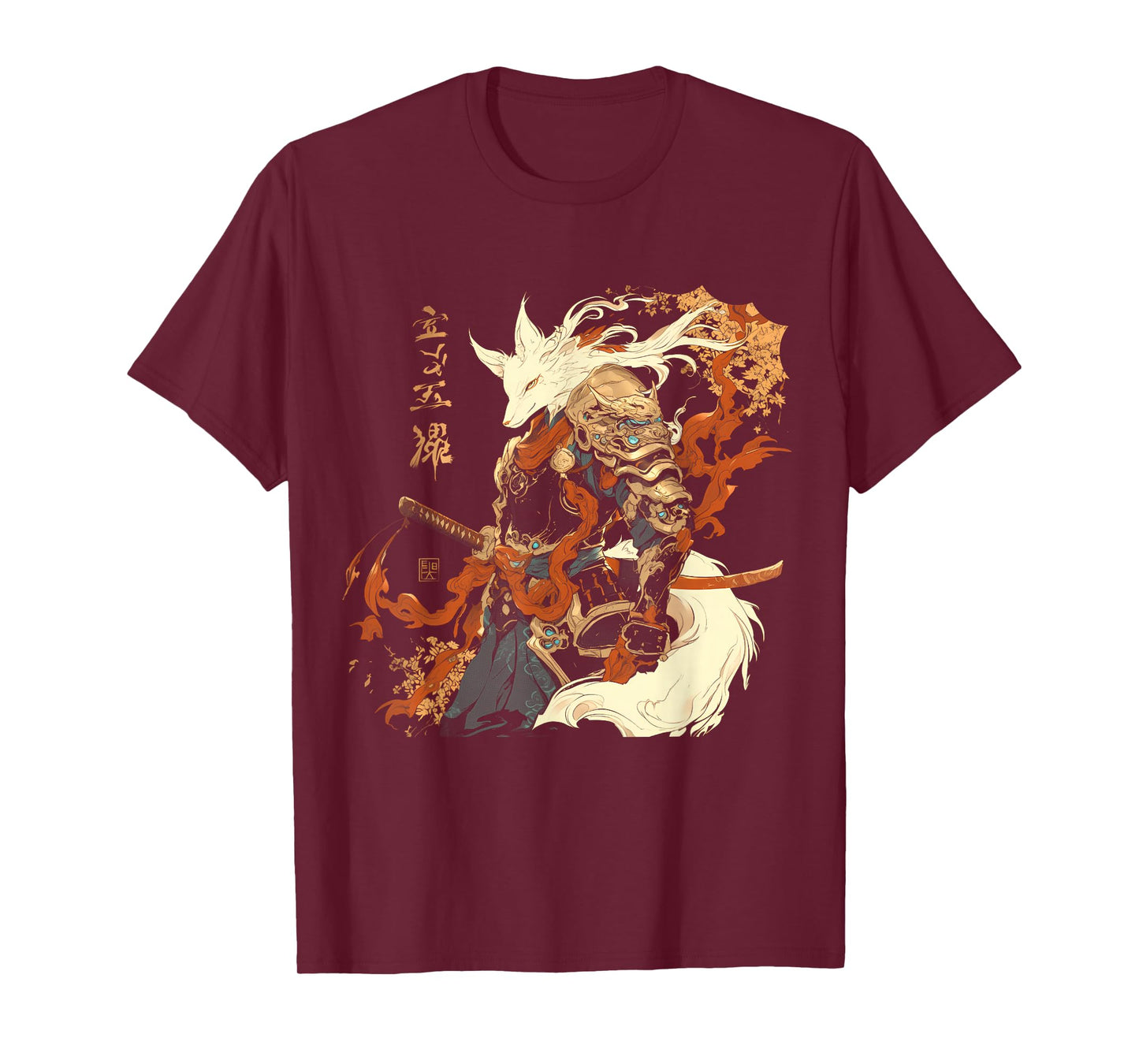 Samurai Fox Warrior Japanese Spirit Animal T-Shirt