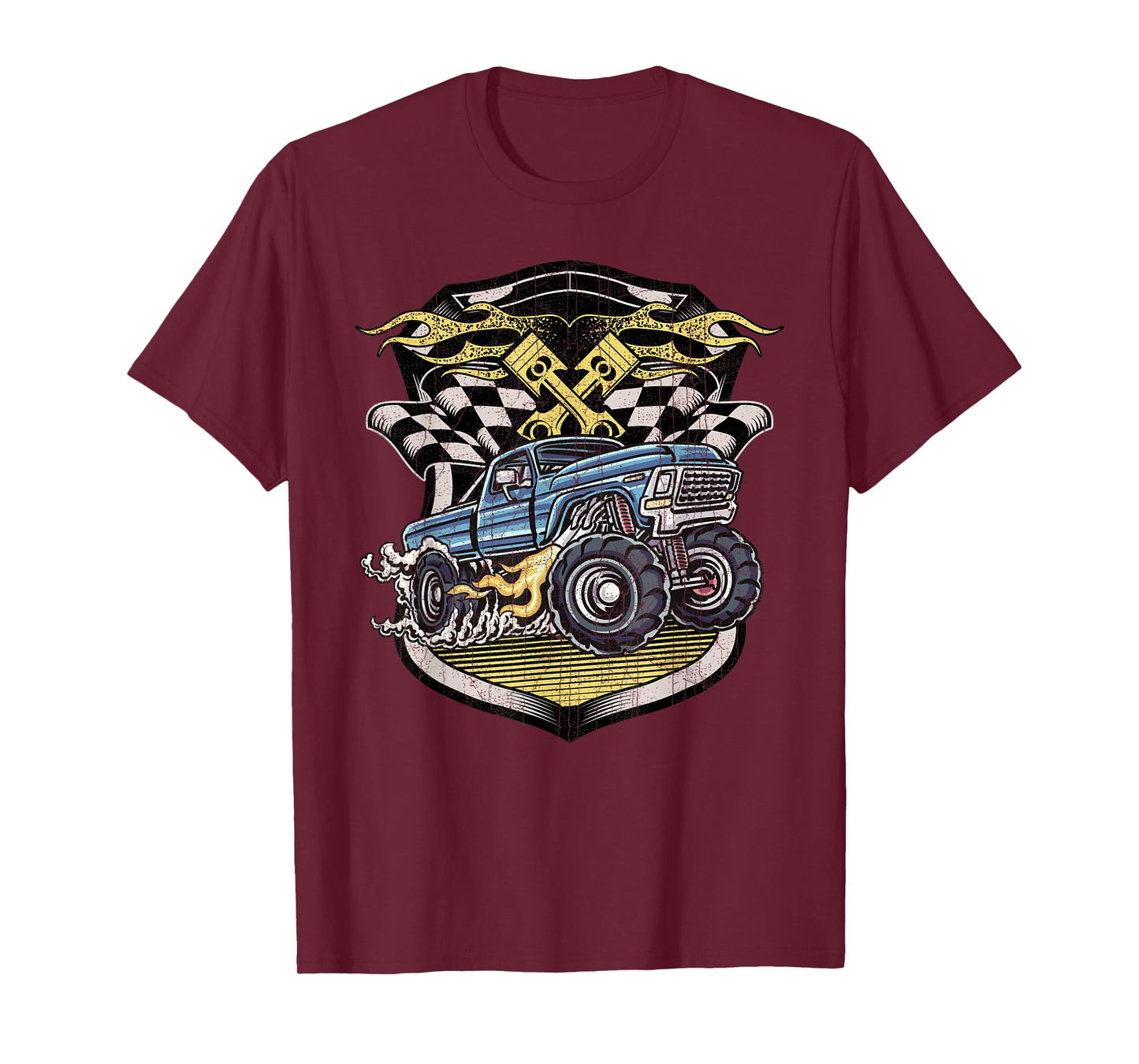 Monster Truck Shirt Retro Distressed Vintage Monster Truck T-Shirt