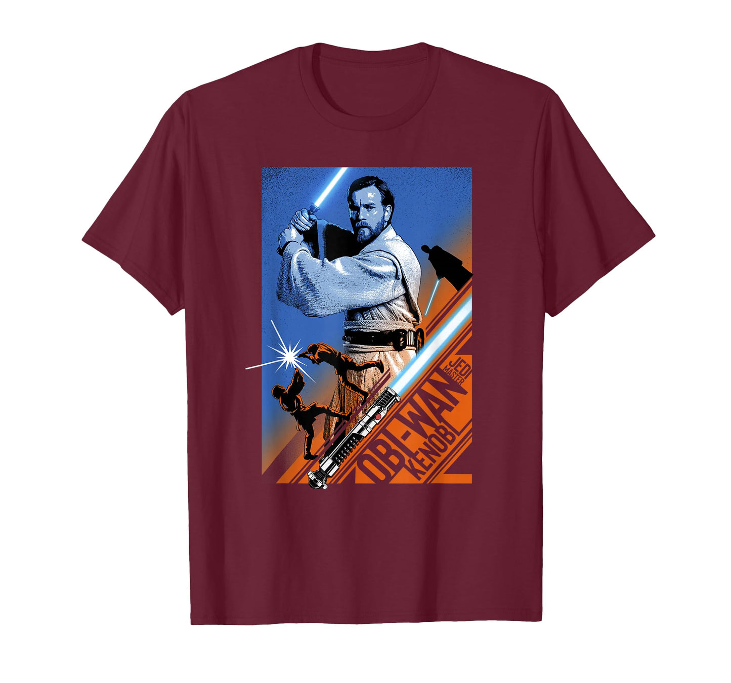 Star Wars Revenge Of The Sith Obi-Wan Kenobi Saber Split T-Shirt
