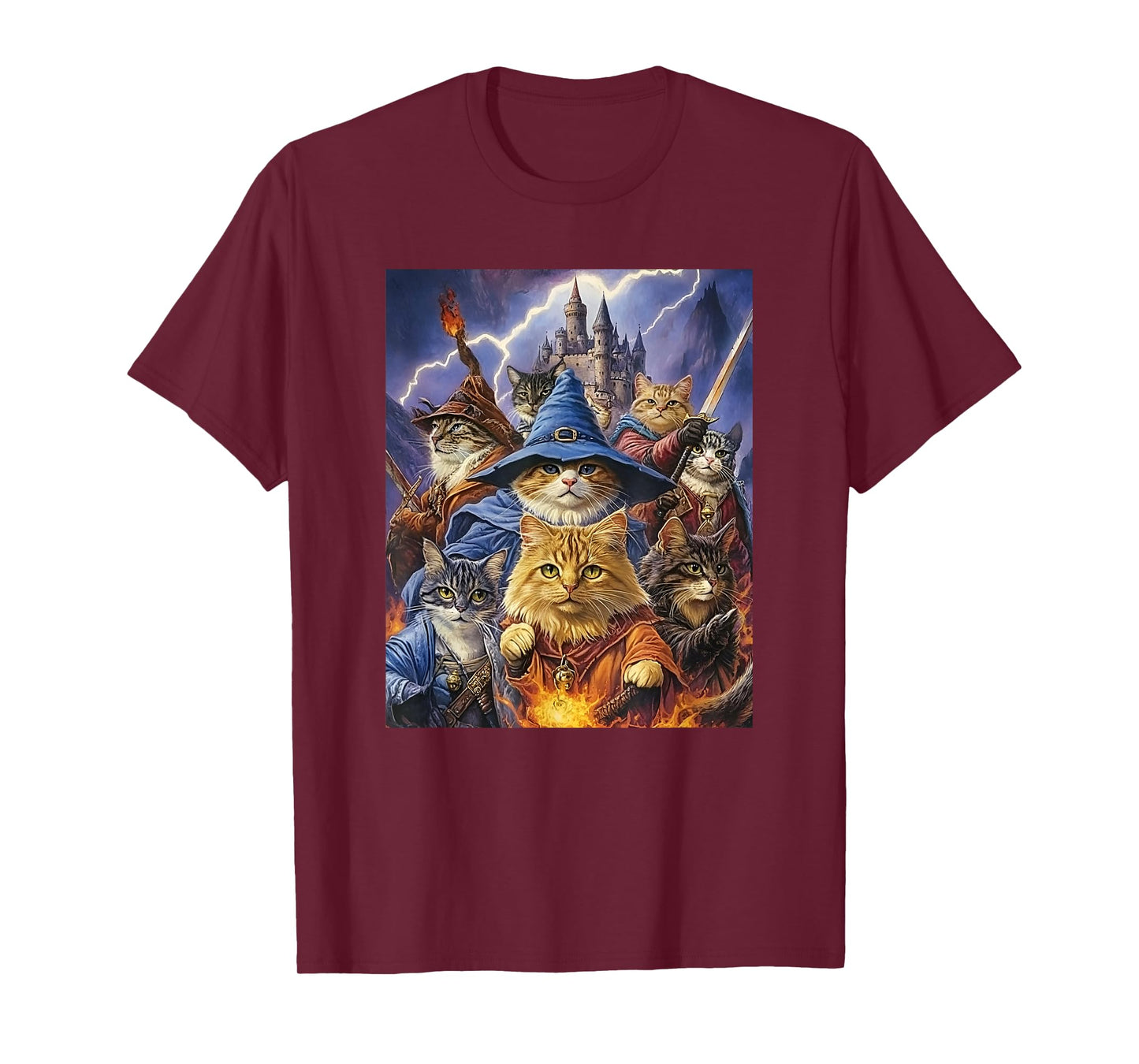 Fantasy Feline Wizard Cats T-Shirt