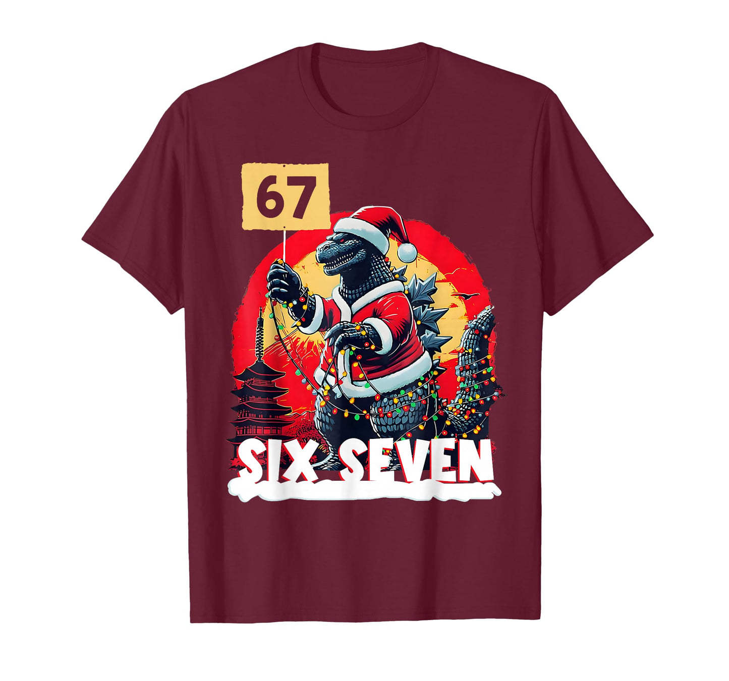 Kaiju Christmas 67 Santazilla Japanese Monster Dinosaur T-Shirt