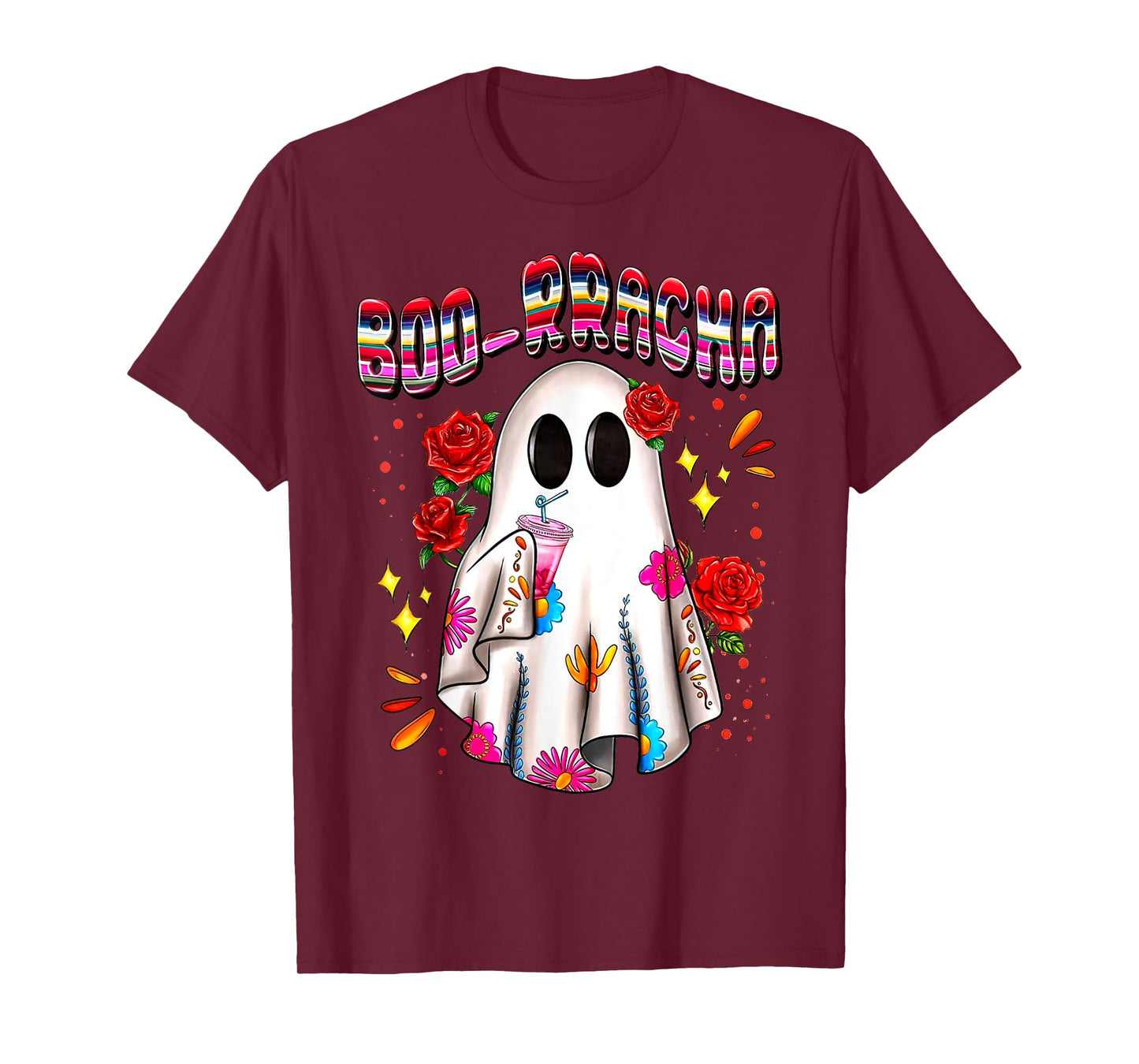 BOO-rracha Serape Ghost, Mexican Serape Ghost Halloween T-Shirt