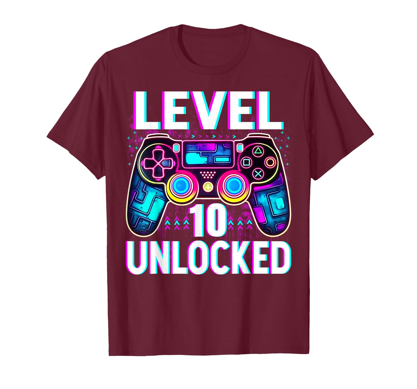 Level 10 Unlocked Shirt Funny Video Gamer Geek 10th Birthday T-Shirt