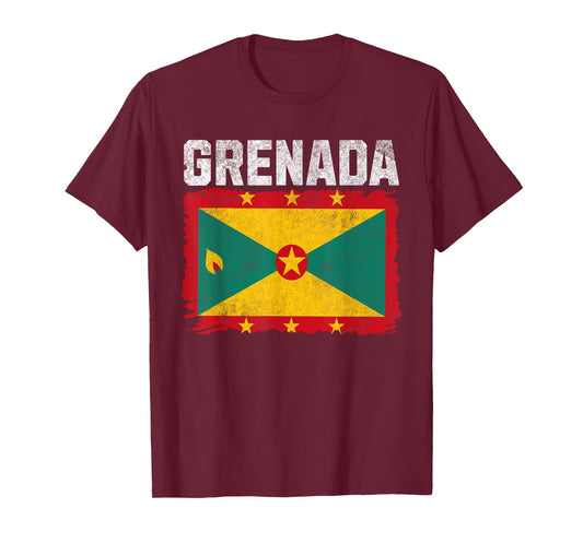 Grenada Flag Vintage Grenadian Pride Caribbean Men Women T-Shirt