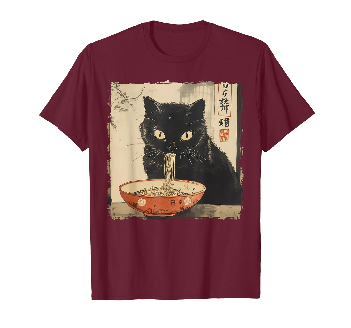 Cat Ramen Noodle Japanese Art Anime Manga Kawaii Cat T-Shirt