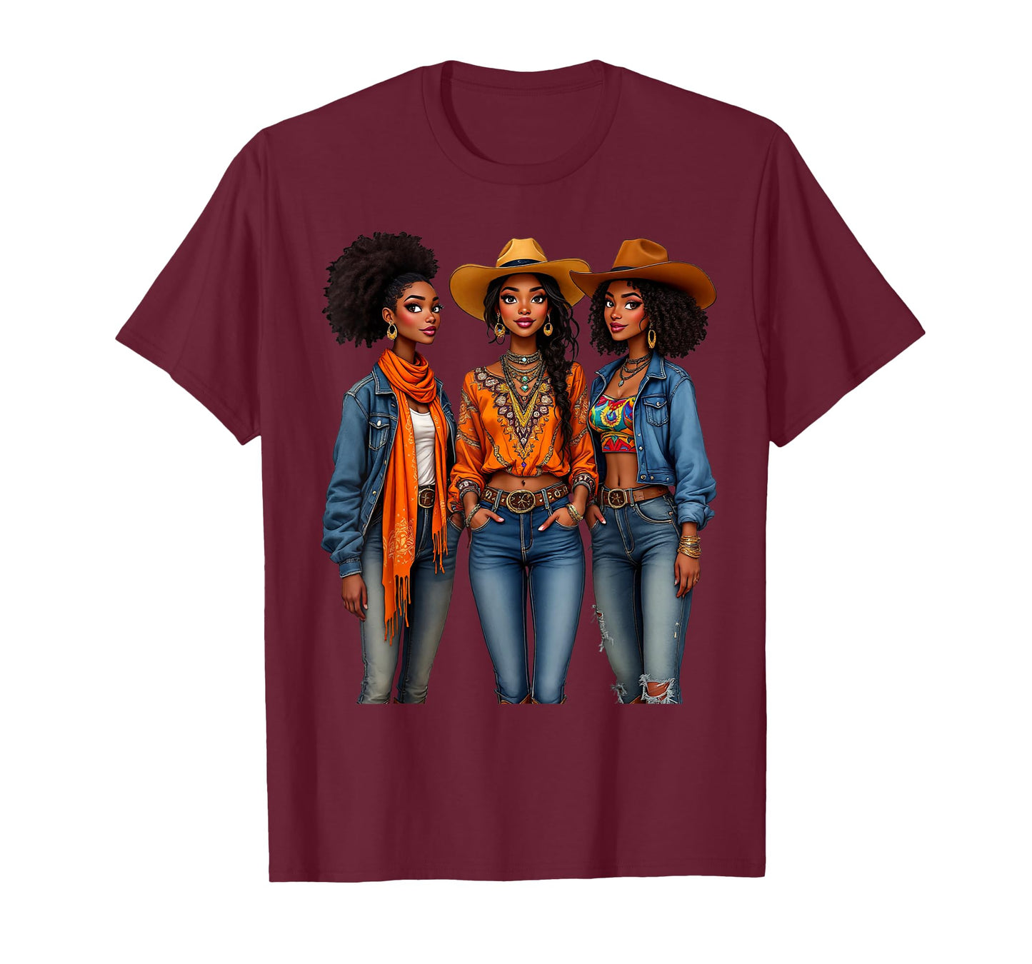 Black Cowgirl Vibes Melanin Black History Texas T-Shirt