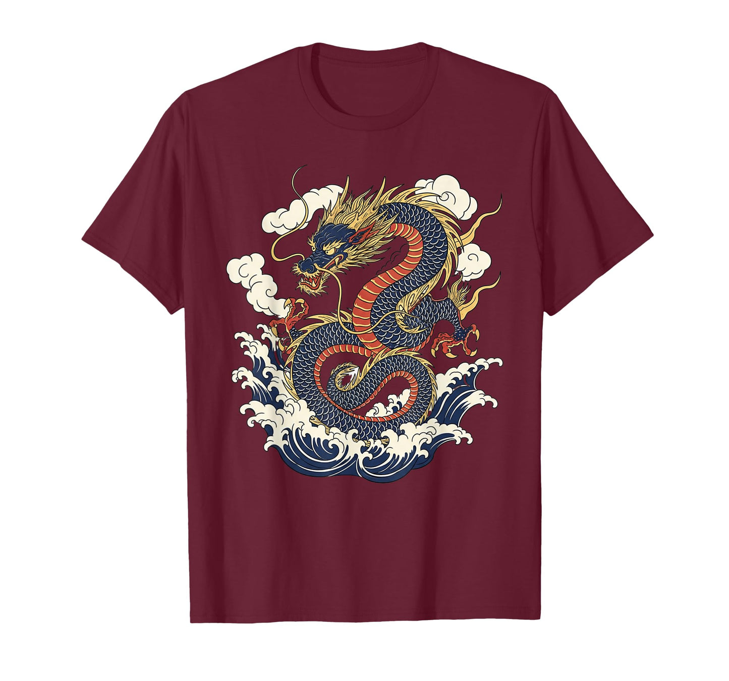 Traditional Chinese Dragon East Asia Dragon Ukiyoe Japanese T-Shirt