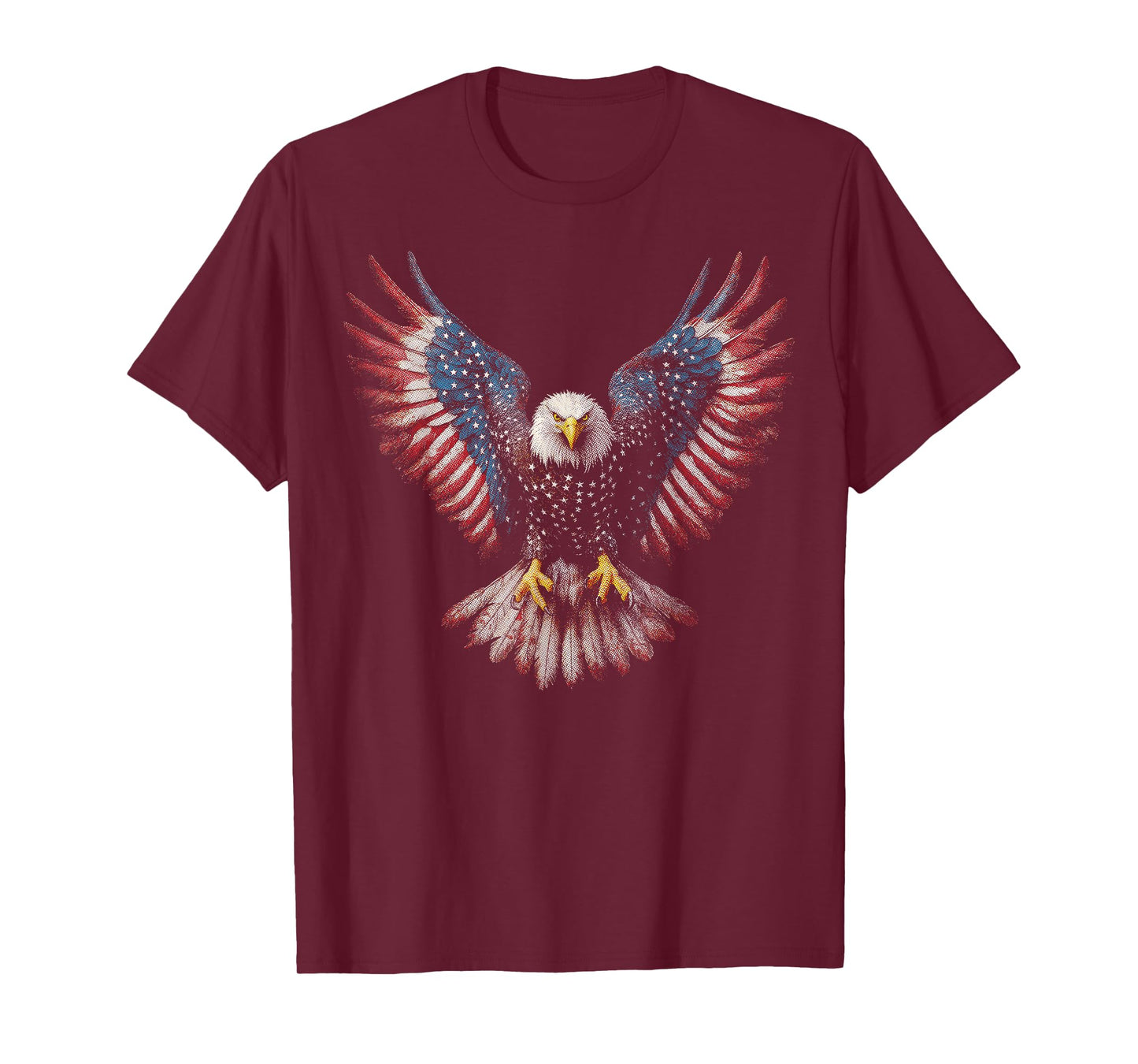 American Flag Bald Eagle 4th of July USA Patriotic Men Women T-Shirt