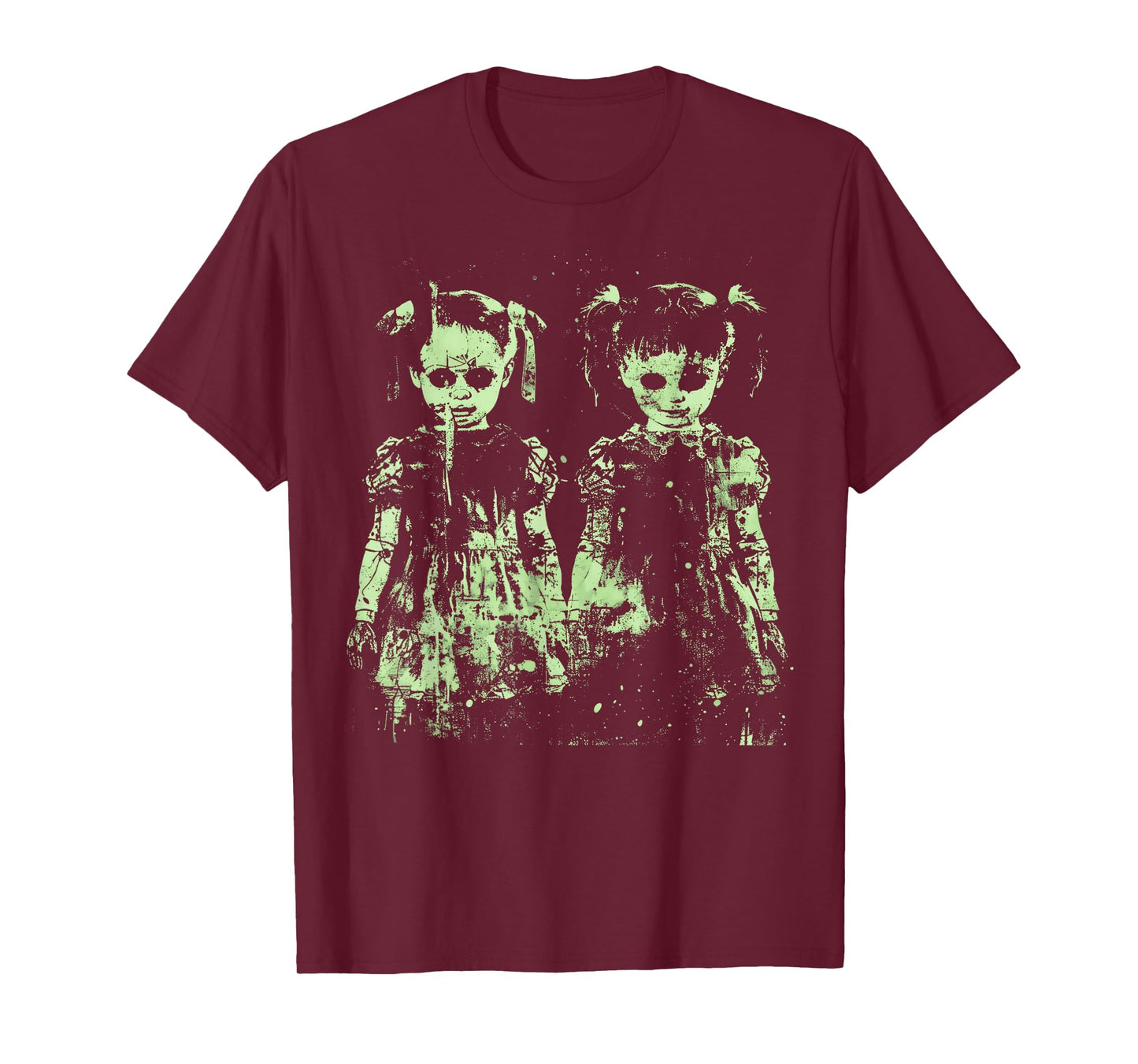 Horror Doll Creepy Cute Haunted Green Pastel Goth Alt Scary T-Shirt