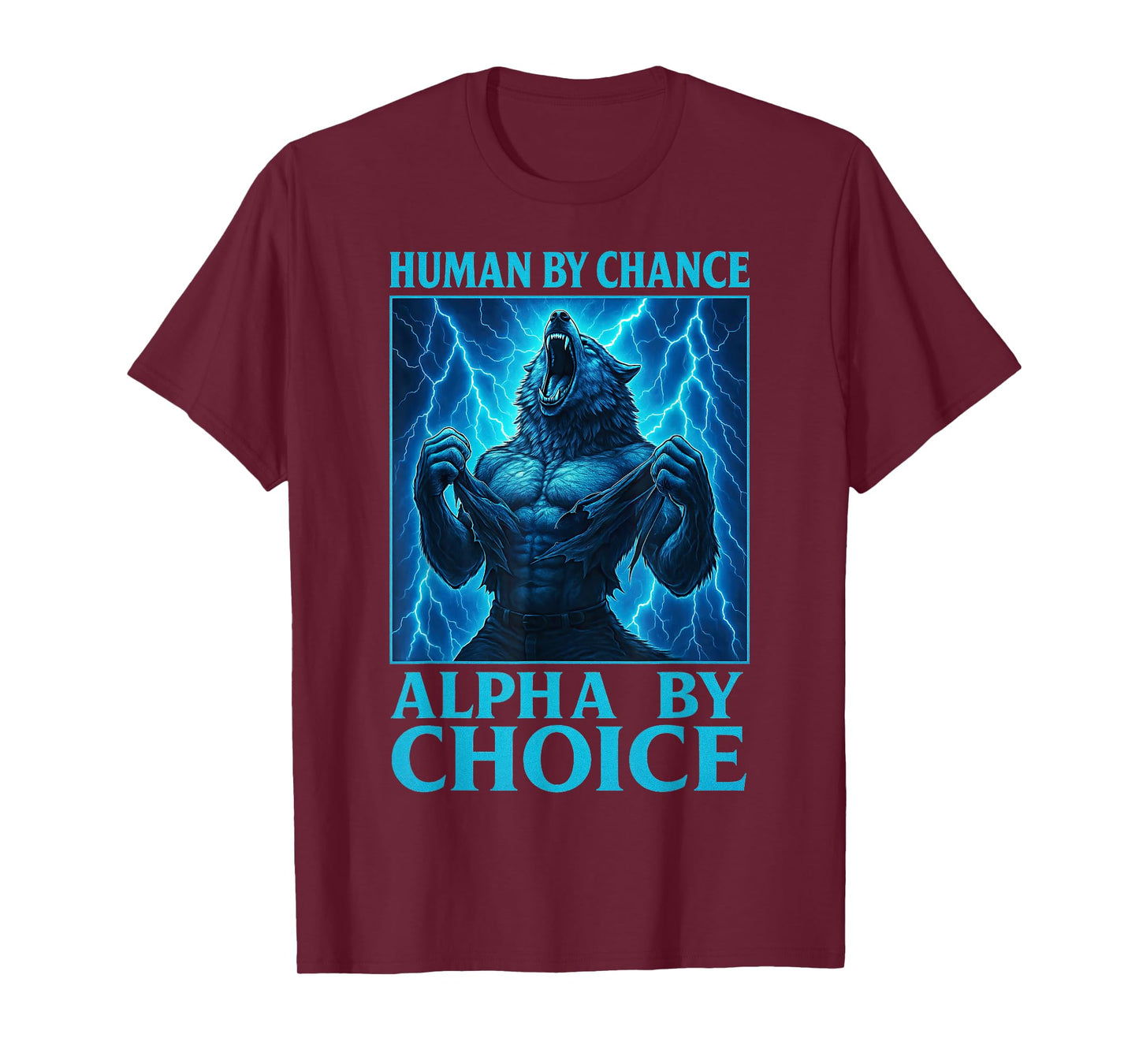 Funny Graphic Tee For Teens Men Women Alpha Wolf T-Shirt