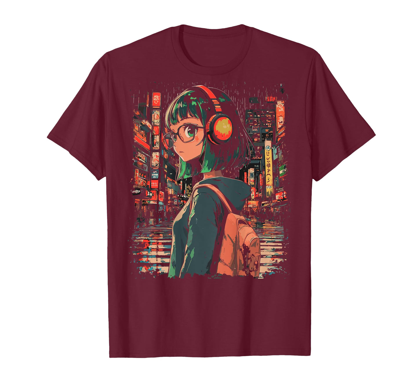 Anime Girl Japan Back Printed Graphic T-Shirt