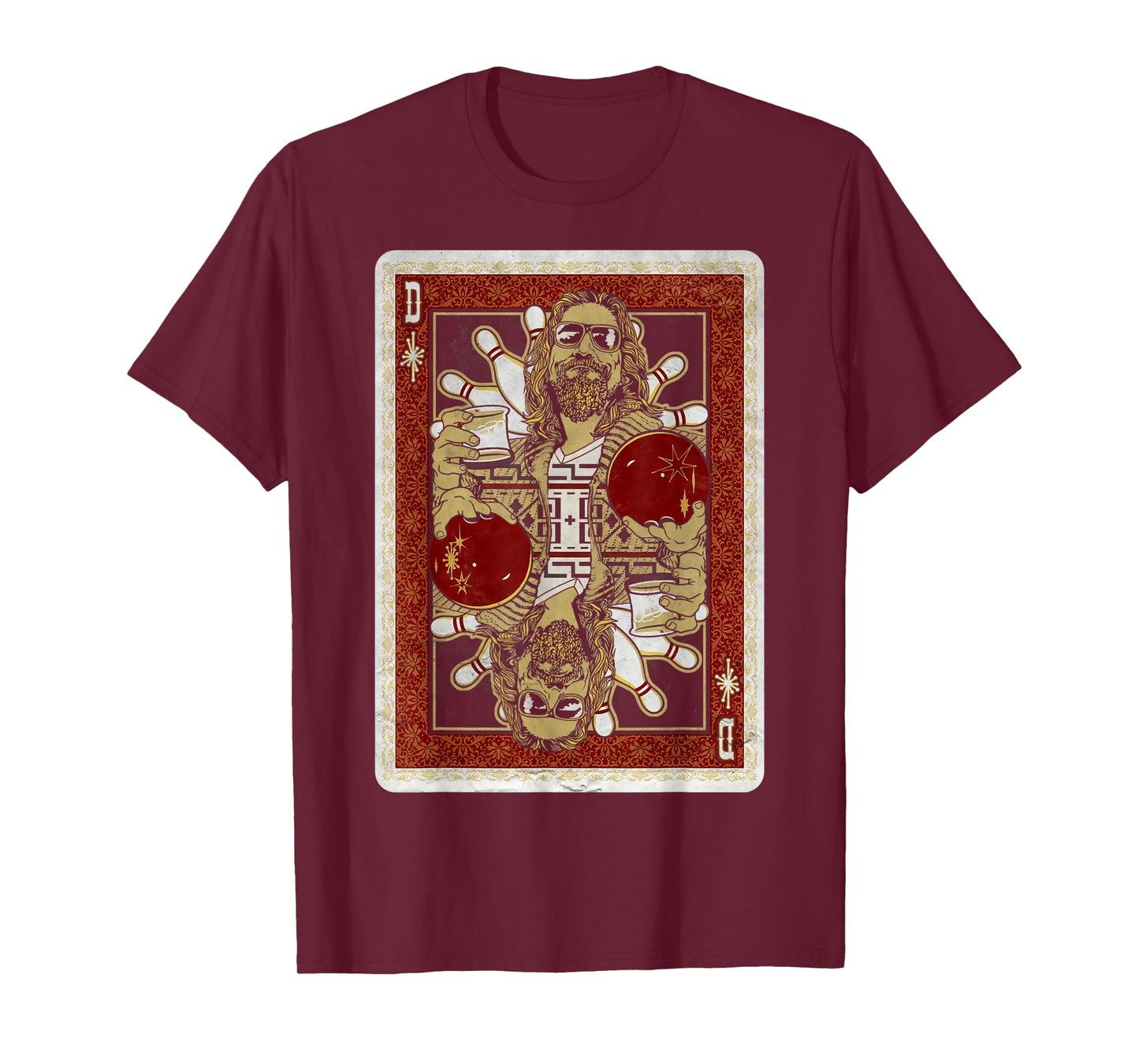 The Big Lebowski The Dude Abides Playing Card T-Shirt T-Shirt