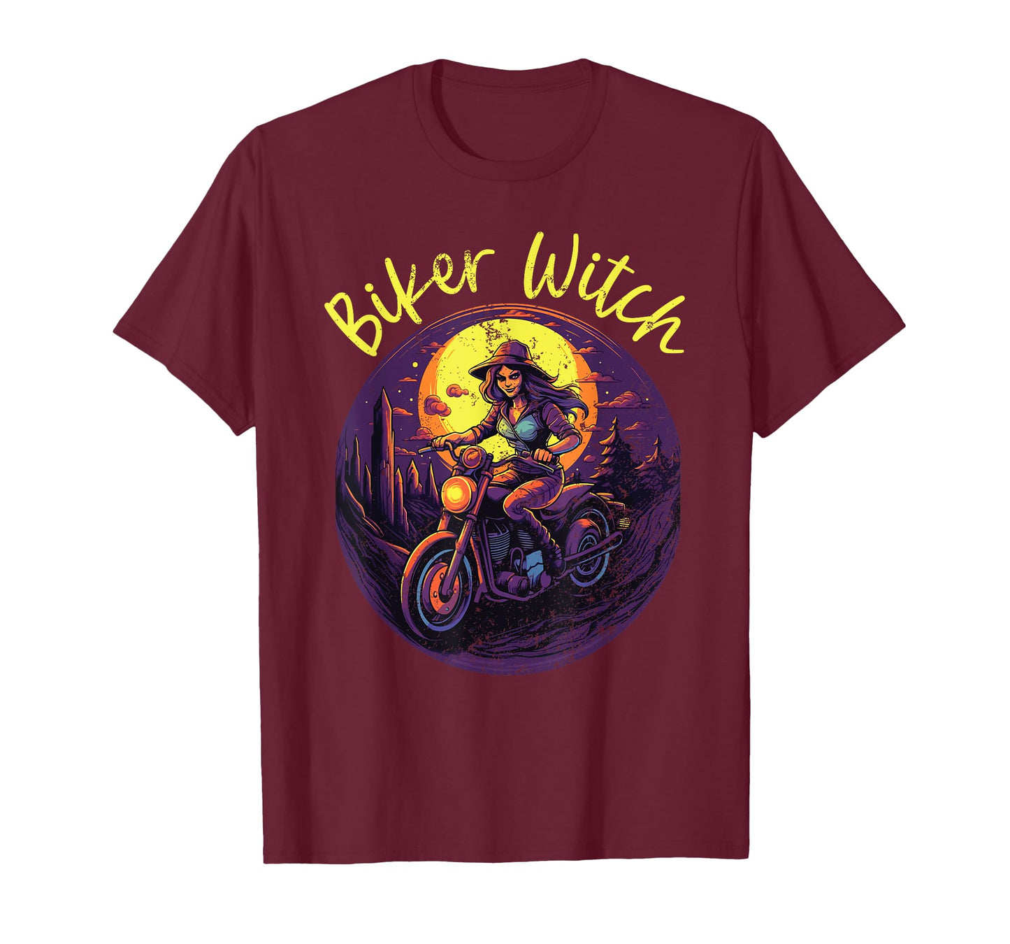 Biker Halloween Scary Trick Or Treat Spooky Motorcycle T-Shirt