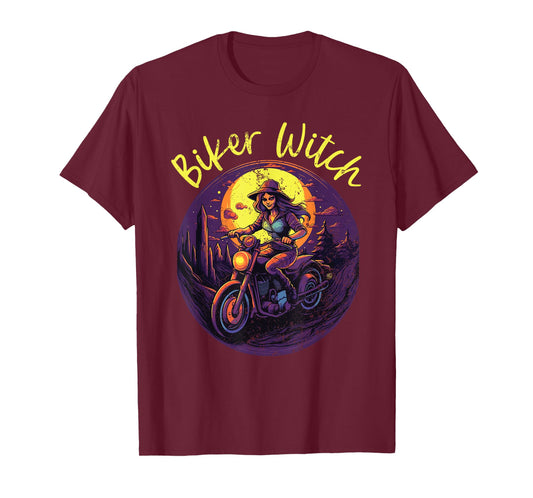 Biker Halloween Scary Trick Or Treat Spooky Motorcycle T-Shirt