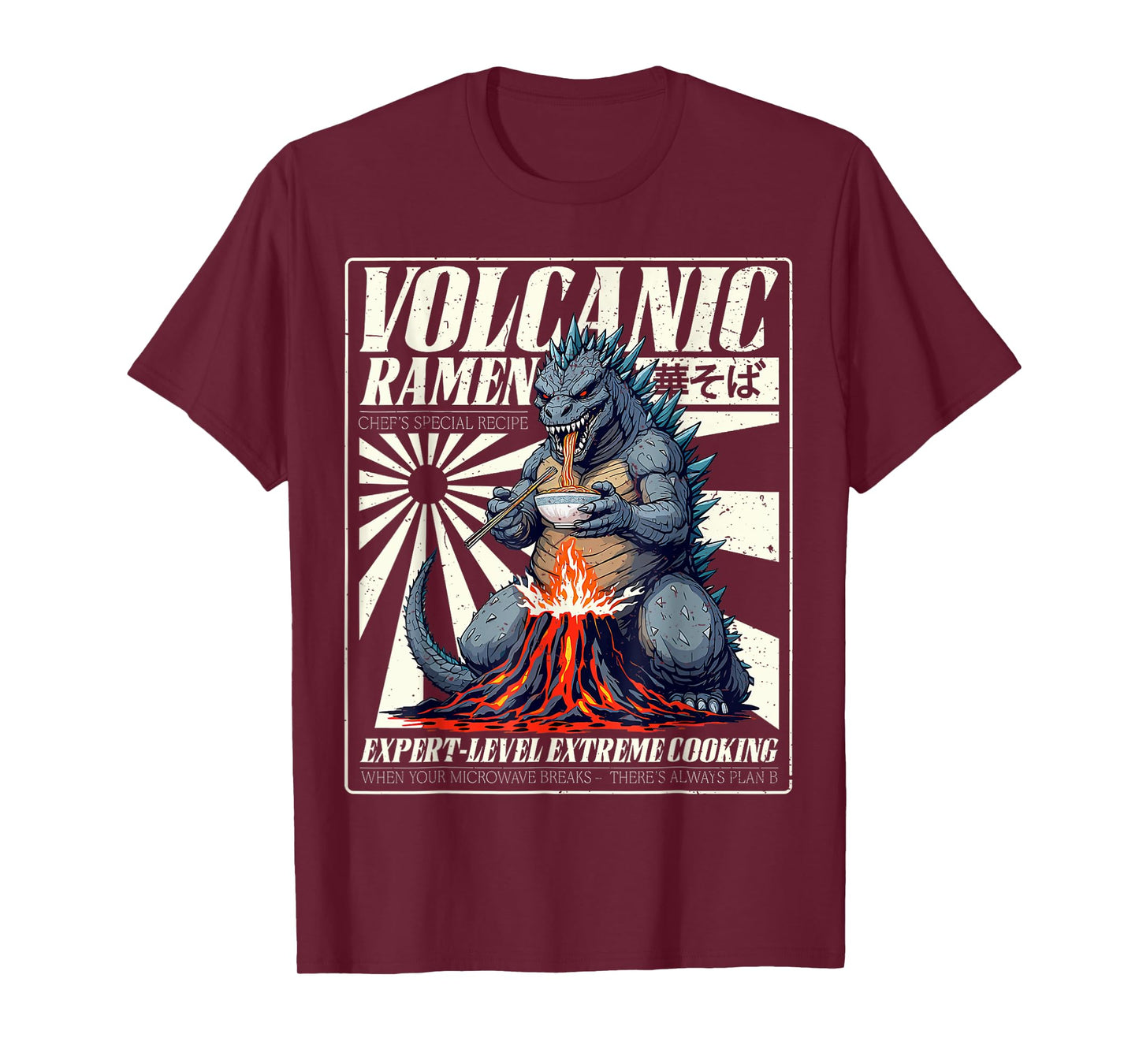 Giant Kaiju Eating Japanese Volcanic Ramen Monster Lover T-Shirt