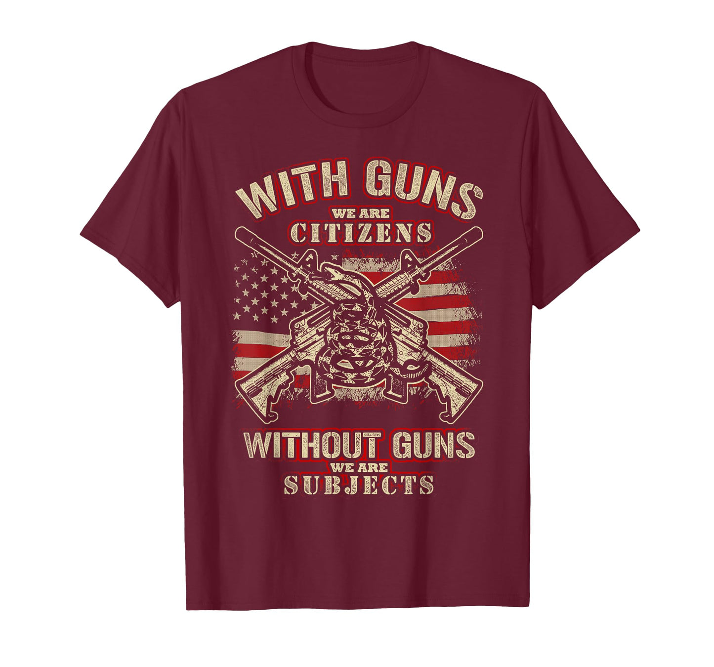 With Guns We Are Citizens T-shirt, American Flag Shirt T-Shirt for Women Men