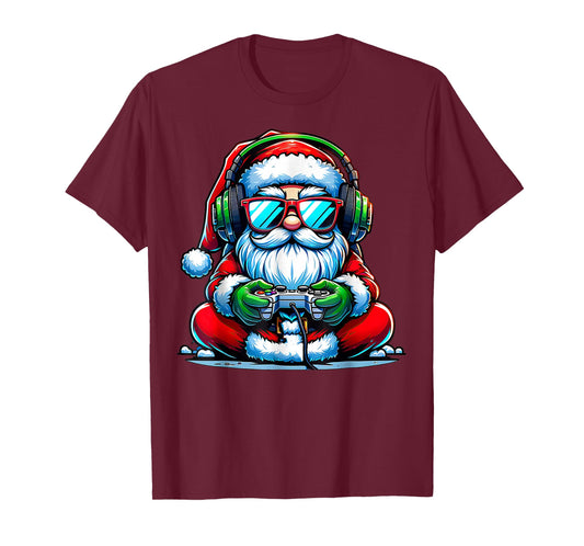 Christmas Gamer Boys Video Game Santa Xmas T-Shirt