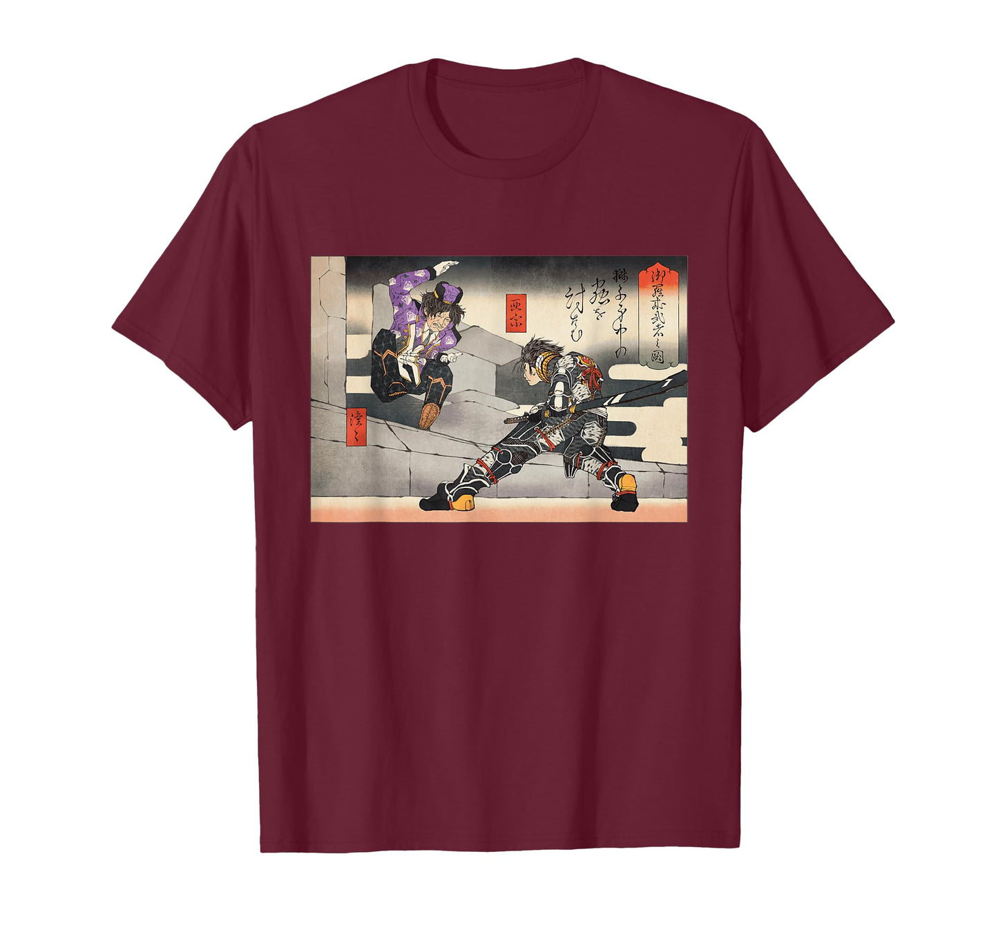PSO2 Ash vs. Doudou Ukiyo-e Style T-Shirt T-Shirt