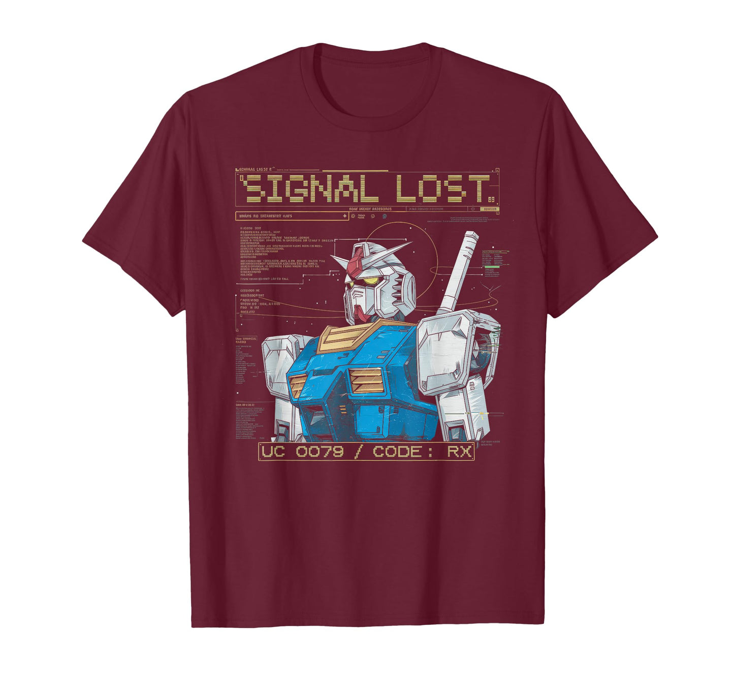 Mecha Tshirt Japanese Mecha Robot Head Anime Art Ukiyo-E T-Shirt