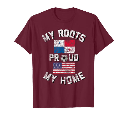 Panama Soccer My Roots My Home Vintage Flag Fan Shirt T-Shirt