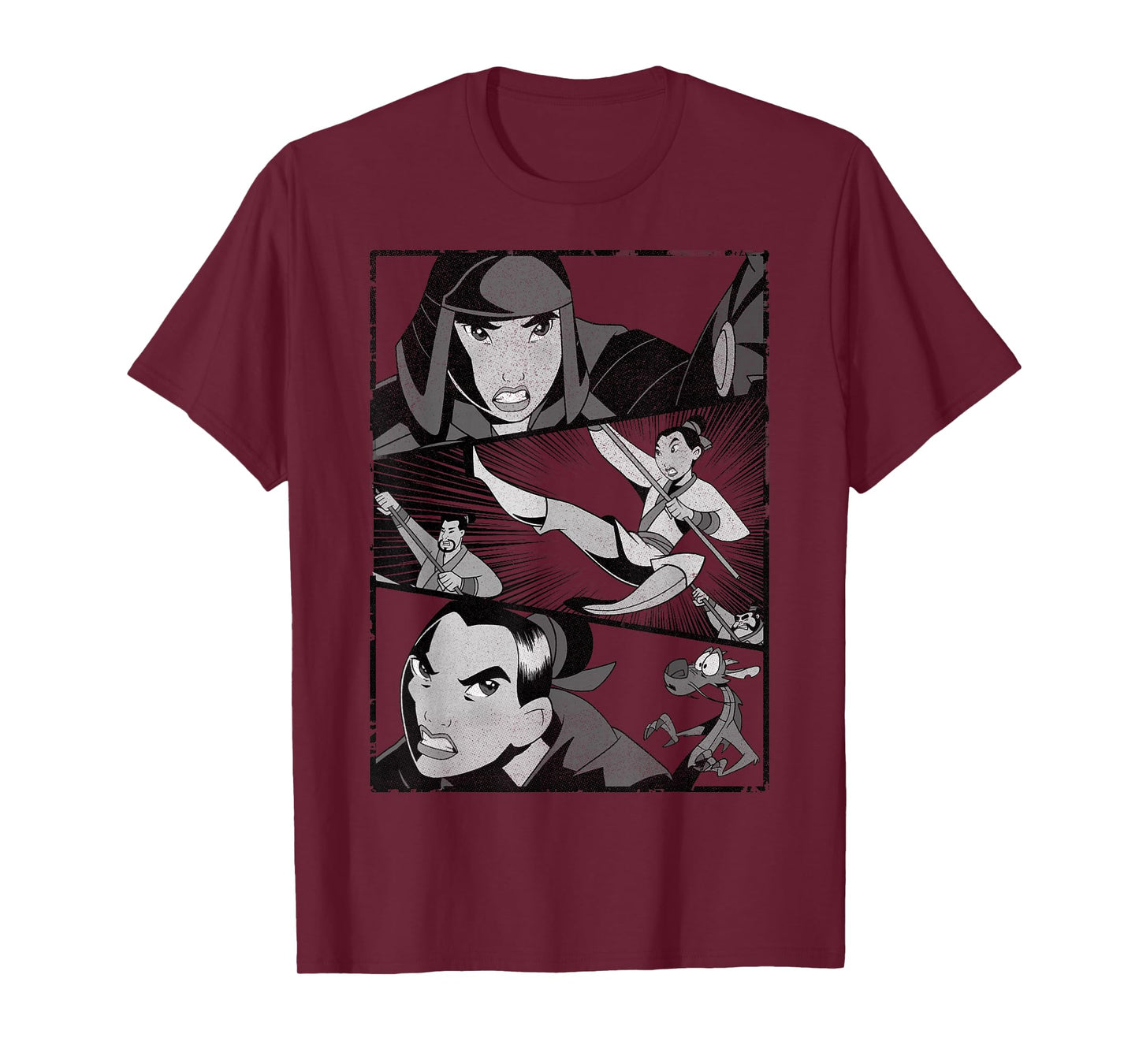 Disney Mulan Angry Warrior Princess Panel T-Shirt