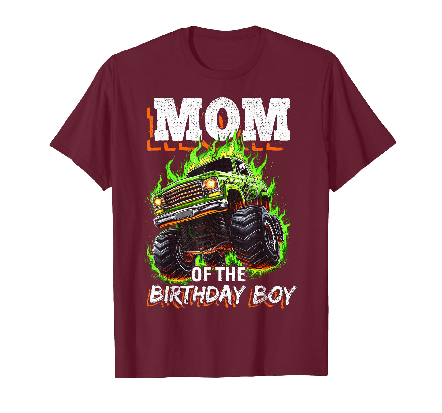 Mom of the Birthday Boy Monster Truck Birthday Novelty T-Shirt