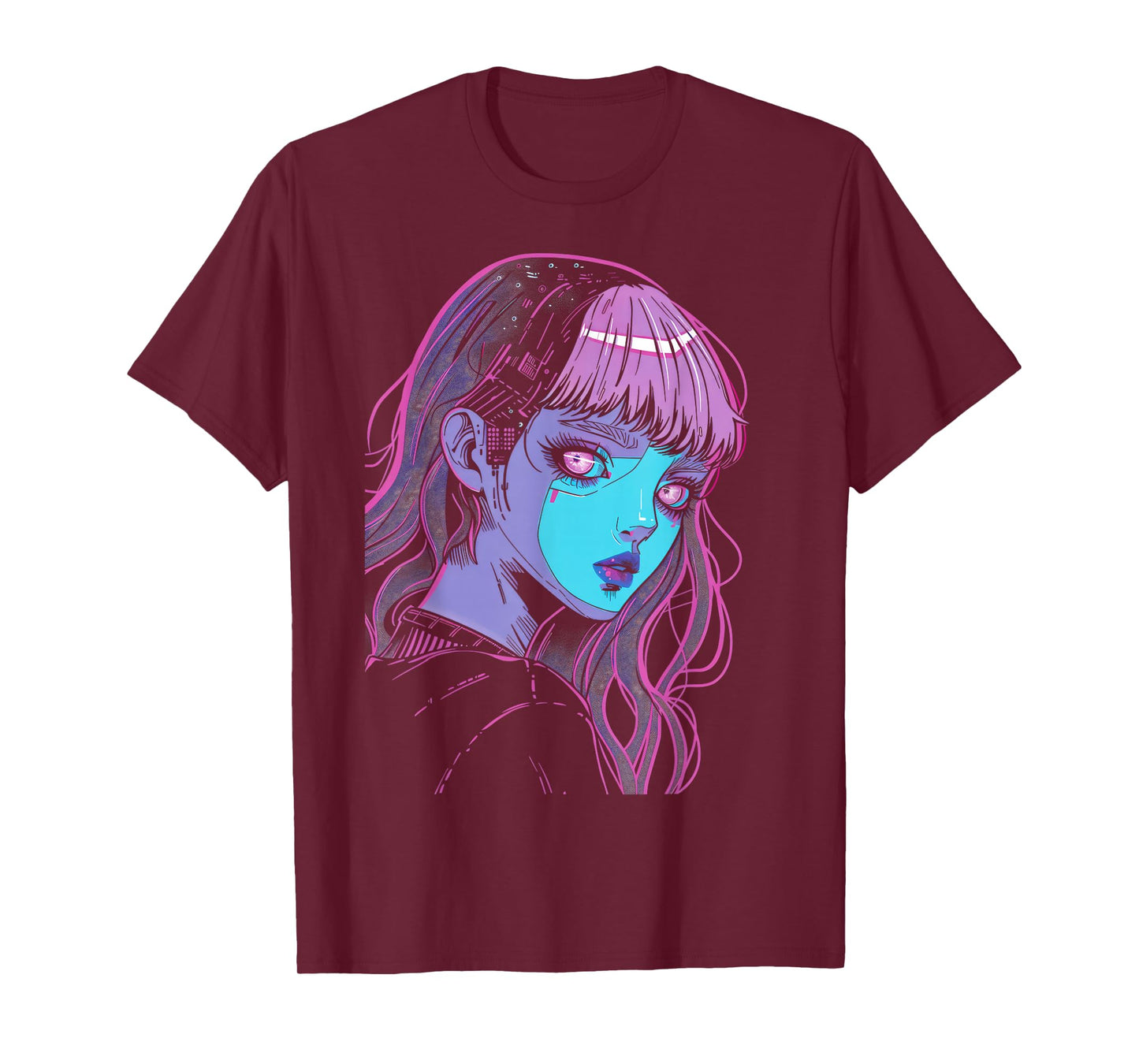 Anime Manga Cyberpunk Vaporwave Cosmic Aesthetic Fantasy Art T-Shirt