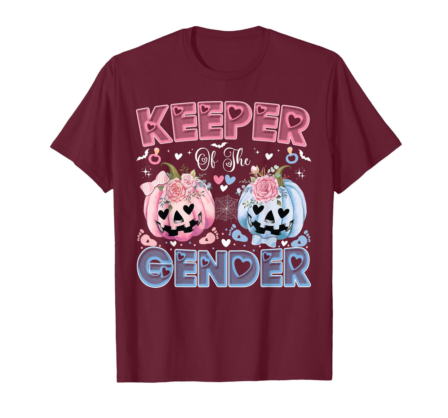 Keeper Of The Gender Pumpkin Halloween Baby Gender Reveal T-Shirt