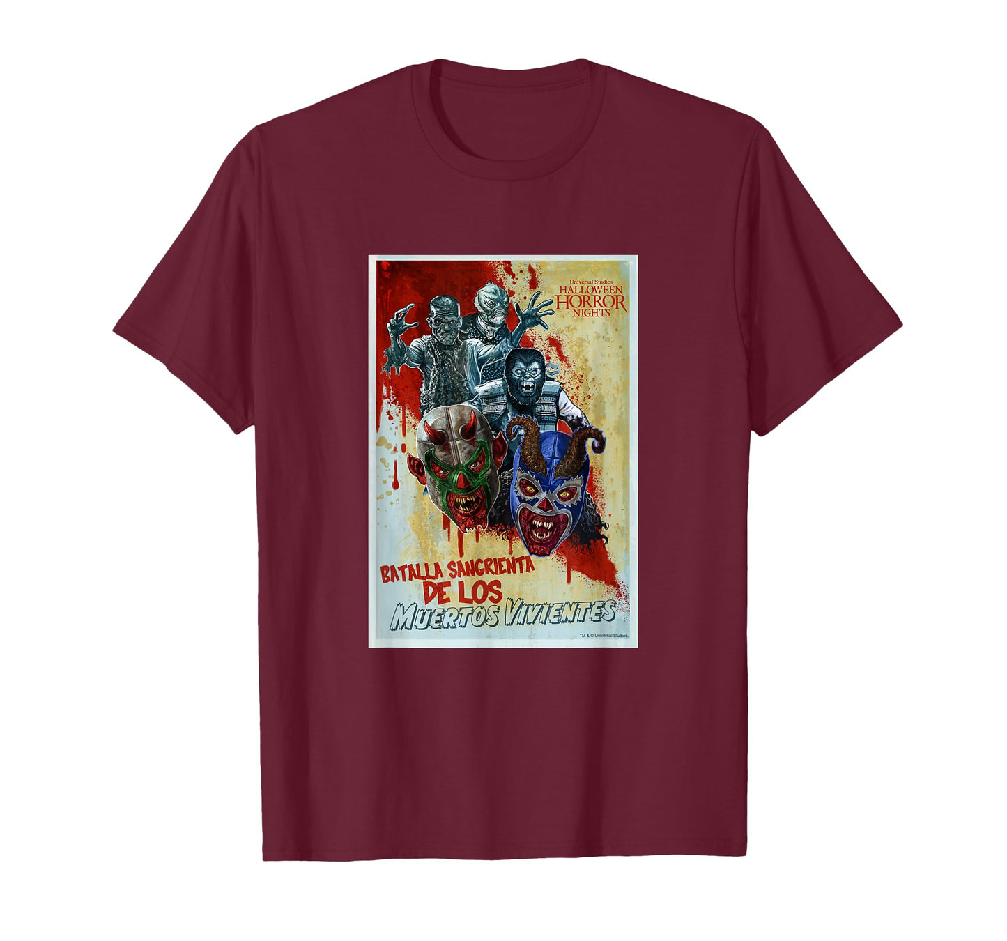 Halloween Horror Nights Luchadores Monstruosos T-Shirt