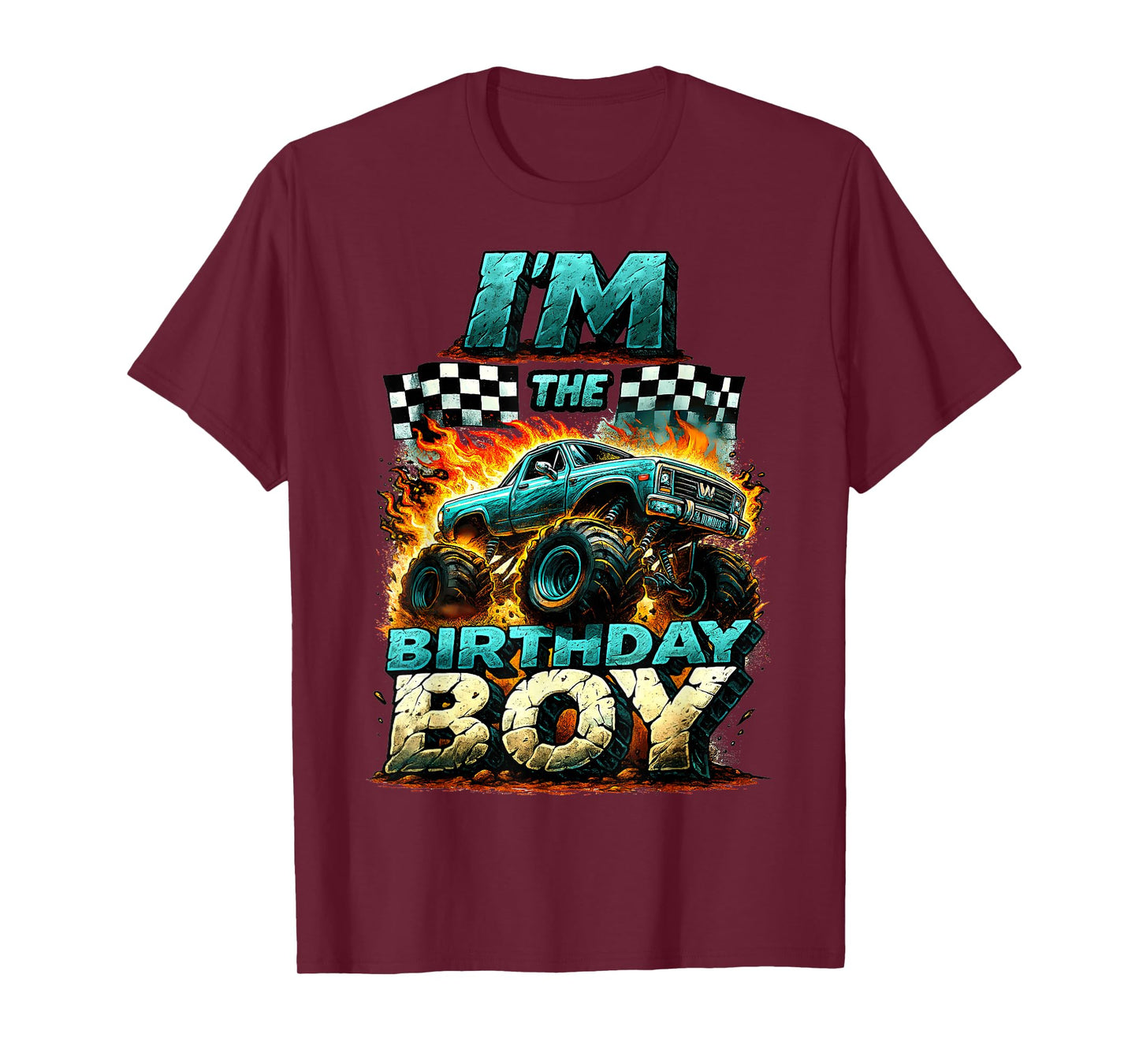 It's My Birthday Boy Monster Truck Bday Party Kids Boy T-Shirt