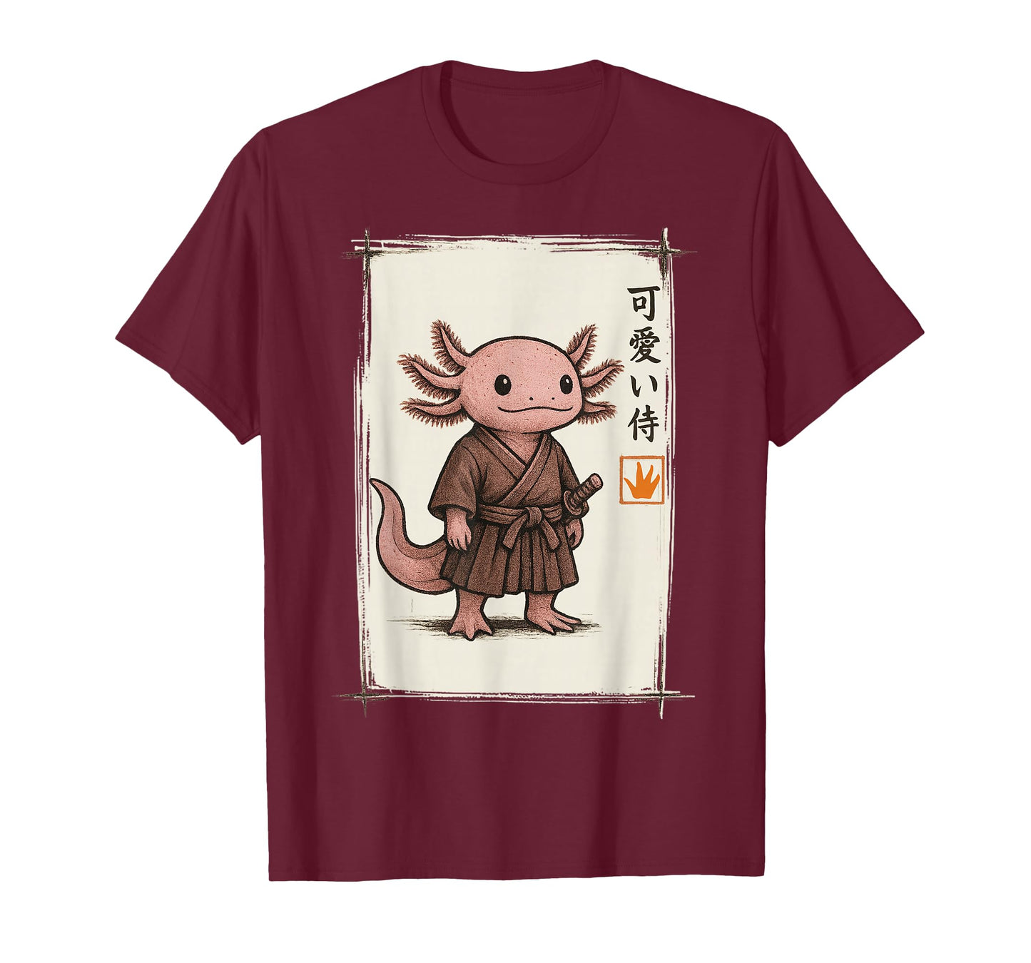 Samurai Axolotl Japanese Art Anime Funny Gifts Men Women Kid T-Shirt