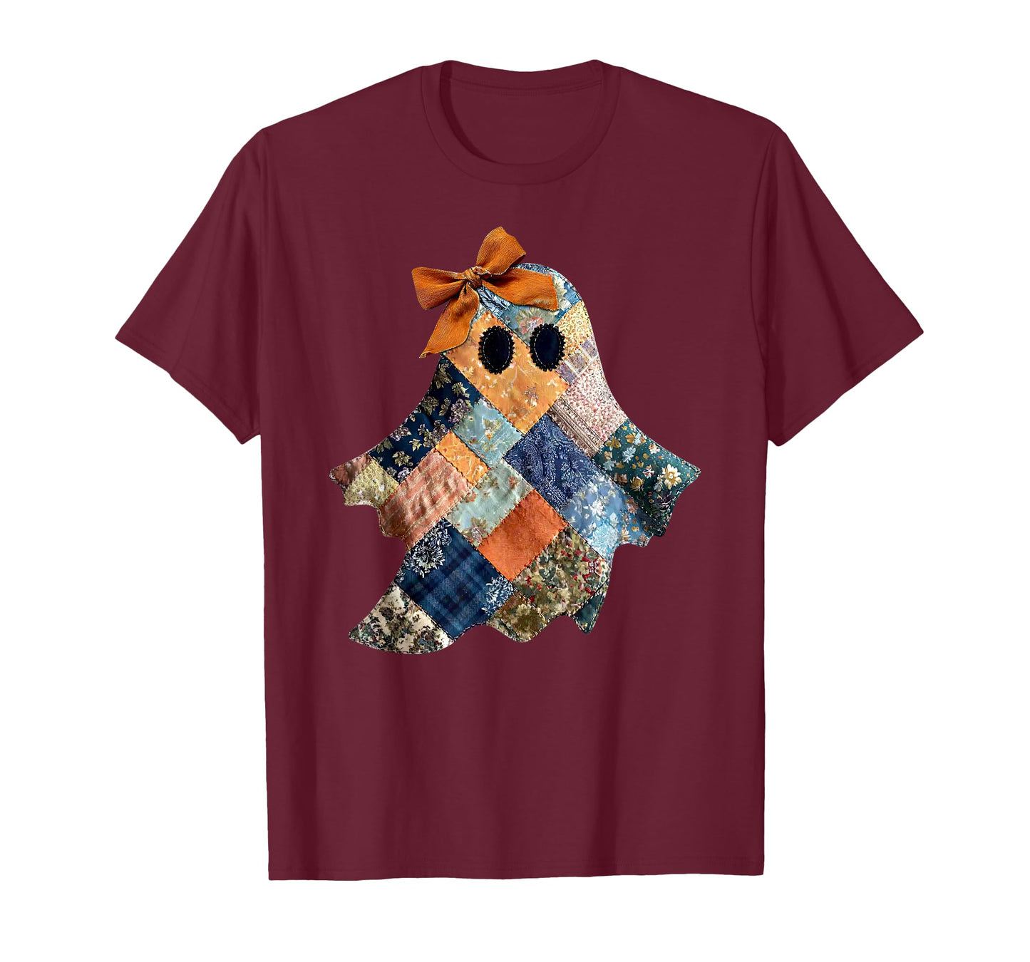 Patchwork Quilter Fall Ghost Bow Quilt Block Autumn Quilting T-Shirt
